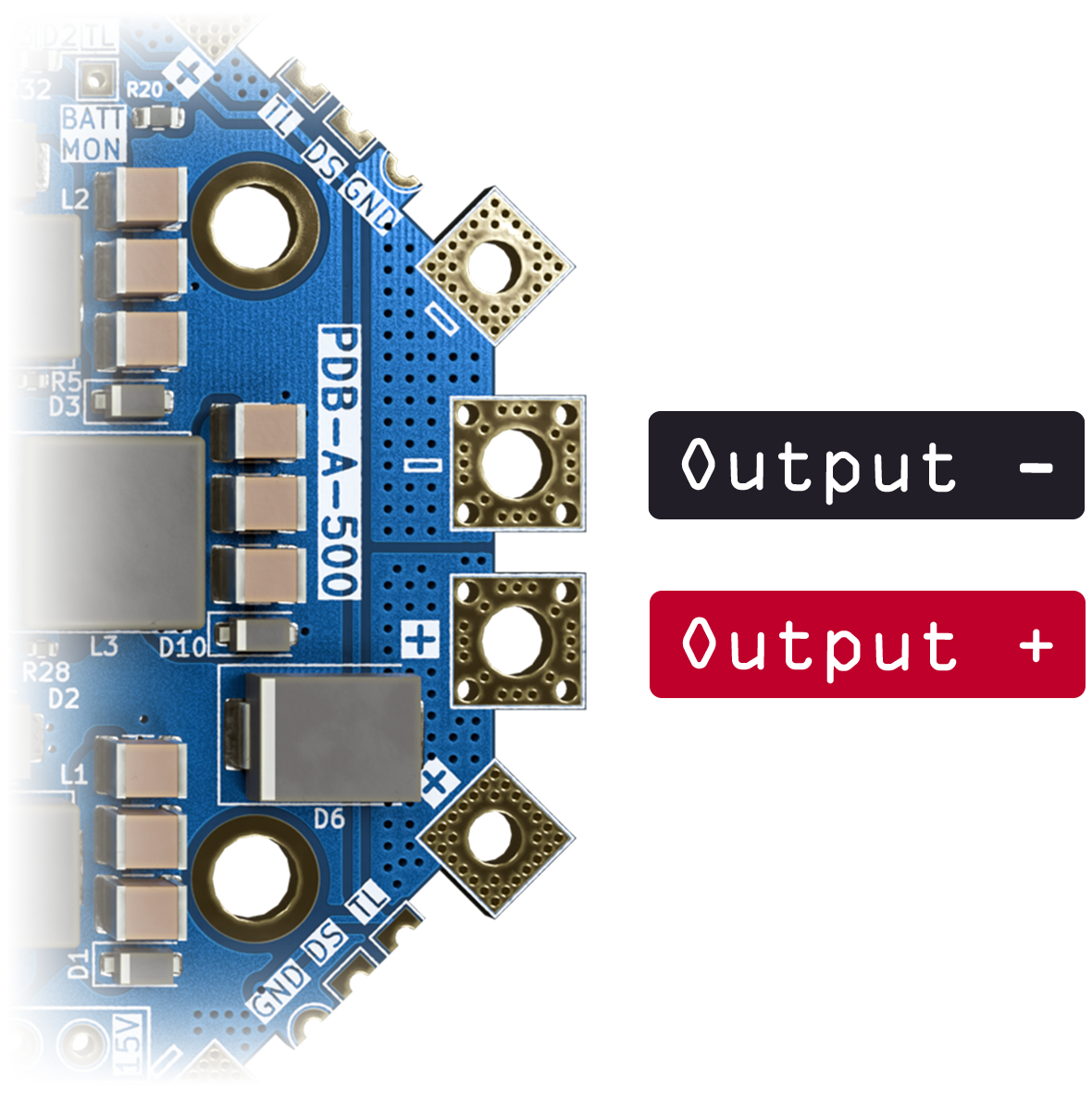 PDB 500 HotSwap Power Output Pinout